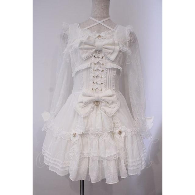 LIZ LISA / フロントティアードシフォンワンピース 0 ホワイト O-26-02