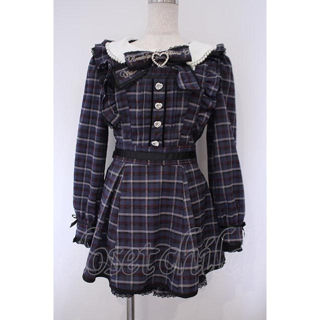 LIZ LISA / フリルエプロンセットアップ ネイビー O-26-02-03-016-LO