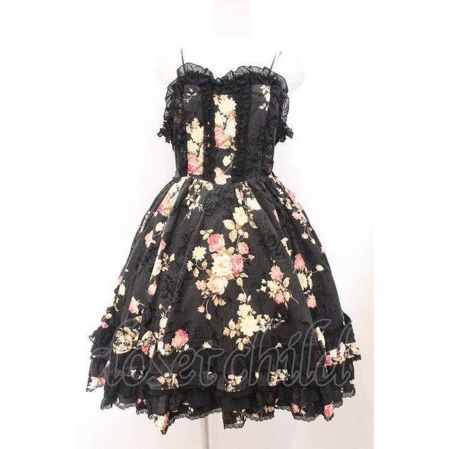 Angelic Pretty / クラシカルローズジャンパースカート クロ O-26-02