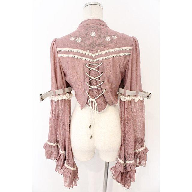 ozz oneste 未使用品 薔薇刺繍レースボレロ Ozz oneste / Fairy tale Roseレースボレロ ピンク O-26-03-11-047-OO