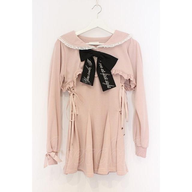 お値下げしました LIZ LISA ピンク フリル ニットワンピース LIZ LISA / ニット切替ワンピース オフxピンク S-25-11-24-031-LO-OP