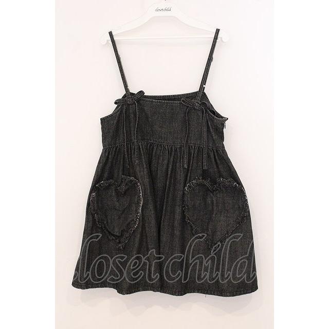 Candy Stripper / DENIM MINI ONE-PIECE 2 ブラック O-26-05-02-026-PU