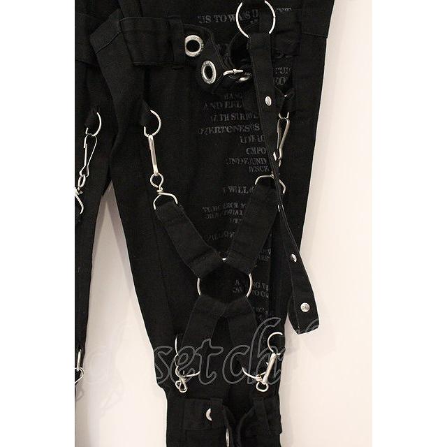 MAD / 英字ptボンテージパンツ M ブラック O-26-05-05-065-PU-PA-OW-OS