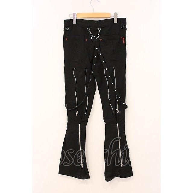 MAD / 英字ptボンテージパンツ M ブラック O-26-05-05-065-PU-PA-OW-OS
