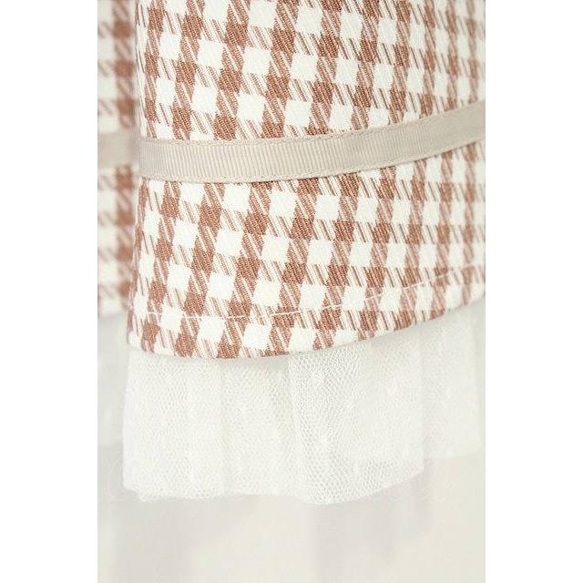 axes femme POETIQUE / チューリップブーケ刺繍スカート M ピンク O-26