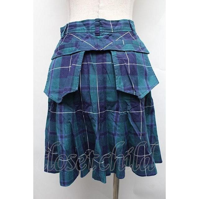 Jane Marple / チェックスカート ブルー S-25-12-18-054-JM-SK-AS