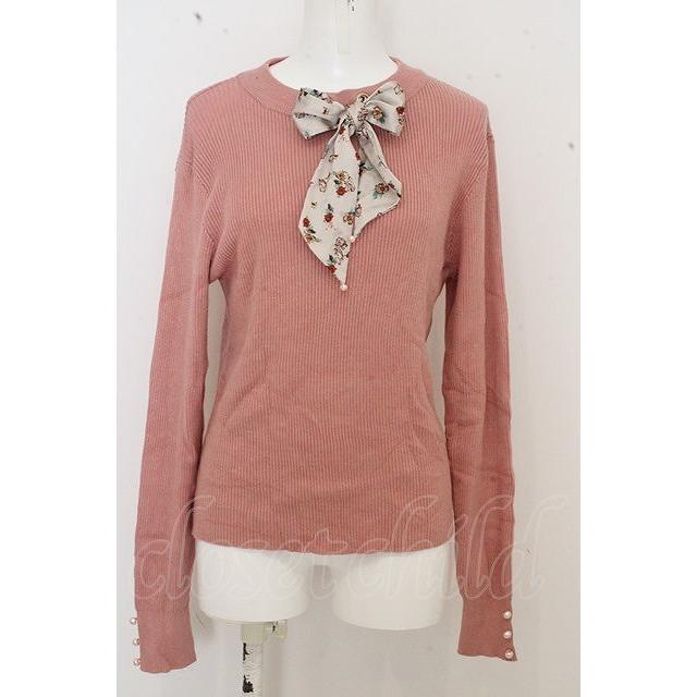 axes femme / スカーフリボンテレコニットソー O230628036o1TOAXLIGZT233