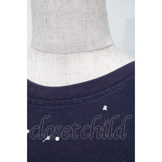 ヴィヴィアンウエストウッド 中古 / ミルキーウェイTシャツ  紺  S-25-07-27-043-ts-HR-ZS ヴィヴィアンウエストウッド 中古 / ミルキーウェイTシャツ 紺 S