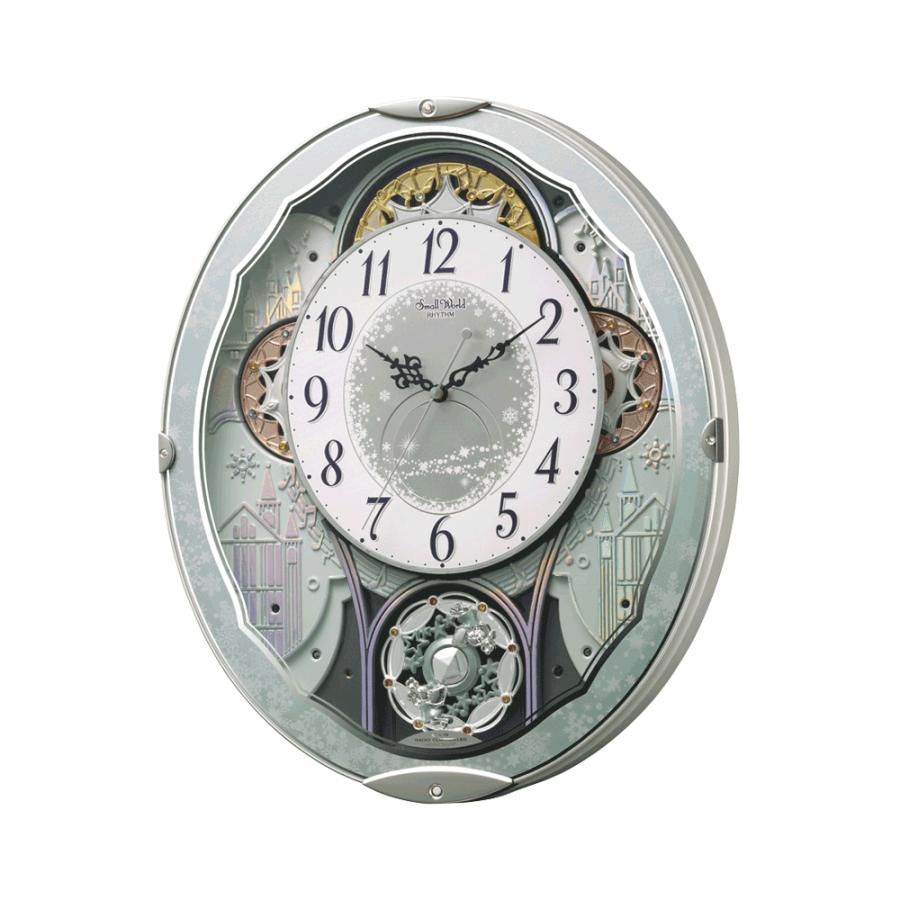 リズム時計工業 Small World メロディ時計 4MN537RH04（白） リズム時計工業 Small World メロディ時計 4MN537RH04（白