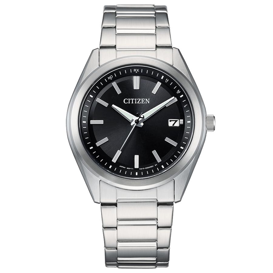 CITIZEN COLLECTION シチズンコレクション AS1080-65E 正規品 光発電 エコ・ドライブ 5気圧防水 日付 夜光 ブラック シルバーの画像