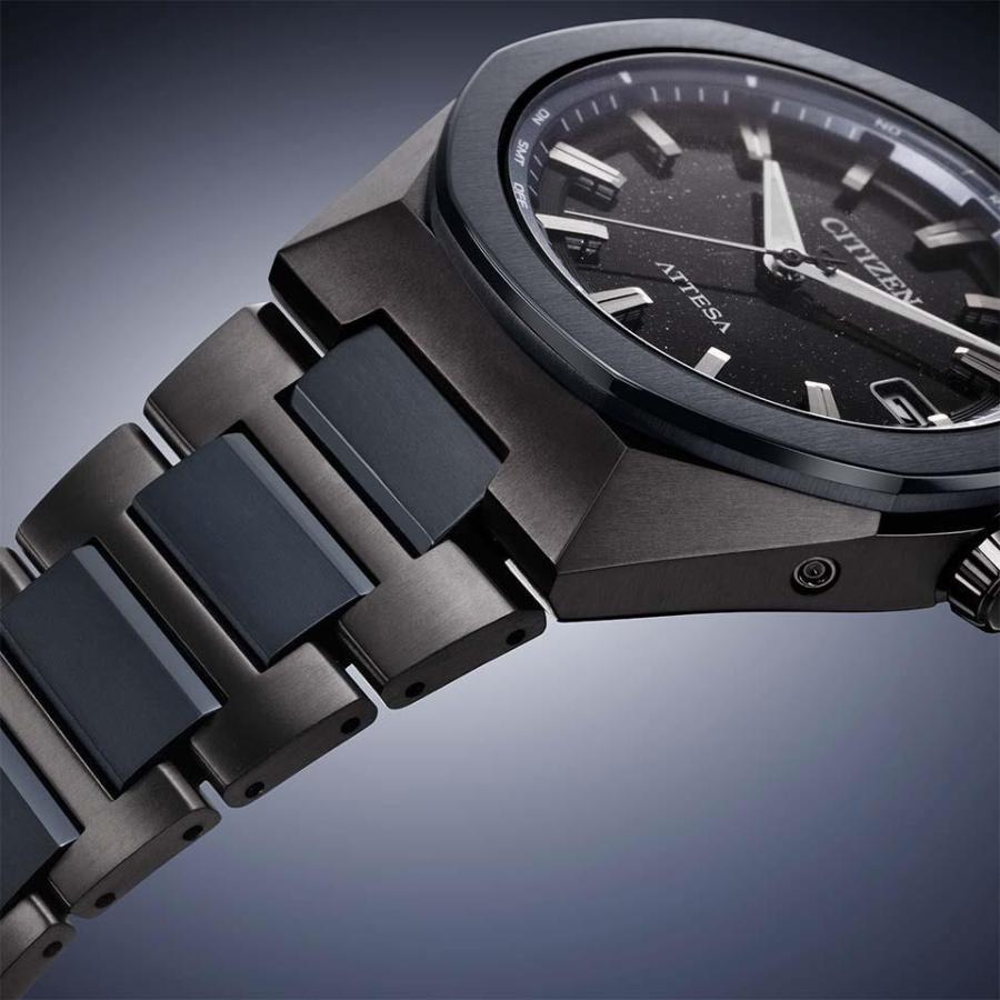 CITIZEN ATESSA シチズン アテッサ CB3046-76E 正規品 光発電 エコ・ドライブ 電波 10気圧防水 スーパーチタニウム ブラック ダークブルーの画像