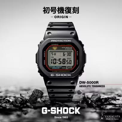 G-SHOCK DW-5000R-1AJF 復刻モデル 美品 電池OK G-SHOCK CASIO DW-5000R-1AJF 正規品 初代G-SHOCK復刻モデル 20気圧