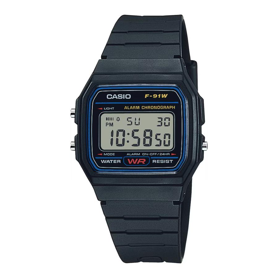 CASIO カシオ F-91W-1JH 正規品 日常生活防水 電池寿命約7年 ブラック