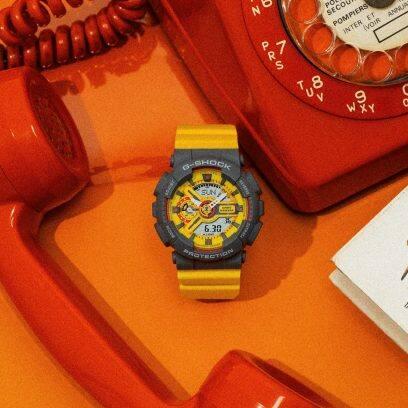 CASIO G-SHOCK WOMEN 国内正規品 GMA-S110Y-9AJF 電池寿命約2年 20気圧防水 イエロー レディース 腕時計 メンズもつけやすいの画像