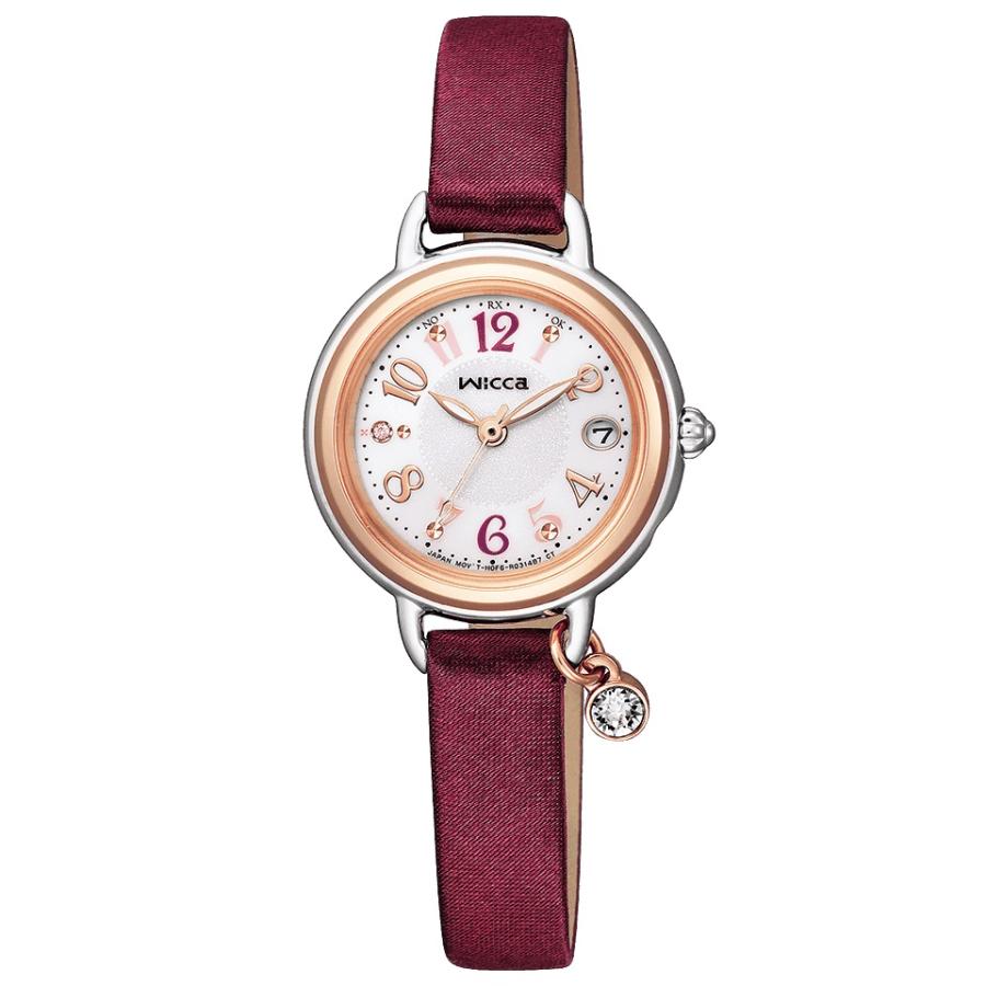 正規品 CITIZEN Wicca KL0-511-11 ソーラー電波時計 ブレスライン 替えバンド付き 5気圧防水 シチズン ウィッカ レディース 腕時計の画像