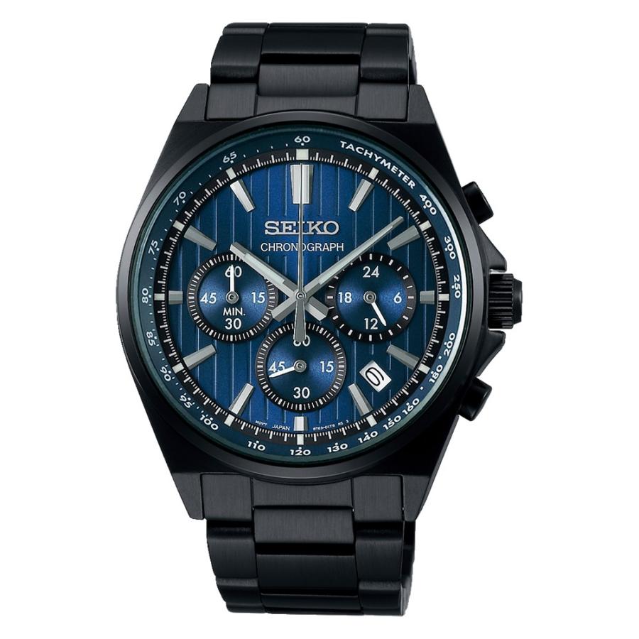 SEIKO SELECTION SBTR035 国内正規品 10気圧防水 日付 セイコーセレクション Sシリーズ 電池式クオーツ クロノグラフ ブルー ブラック スタイリッシュ メンズ｜clost｜02