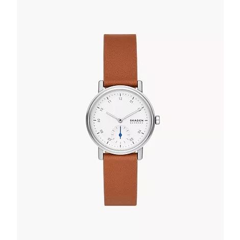 SKAGEN 国内正規品 SKW3103 KUPPEL LILLE 電池式 二針 サブセコンド ブラウン レザーウォッチ スカーゲン レディース 腕時計｜clost｜05