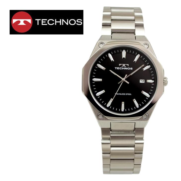 TECHNOS（テクノス） 正規品 T9C19SB ブラック シルバー 電池式 
