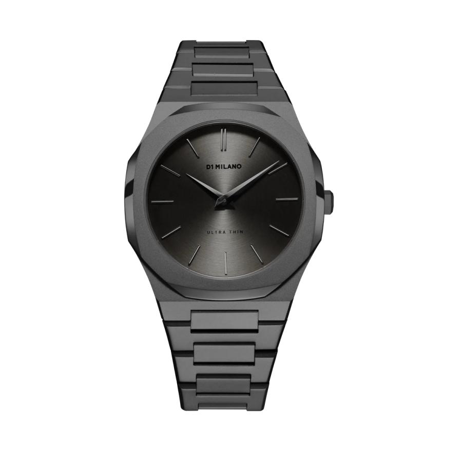 D1 MILANO ディーワンミラノ UTBJ22 正規品 ULTRA THIN ウルトラシン アントラチーテ ANTRACITE 5気圧防水 バタフライ型留具 ステンレススチール 薄型 グレーの画像