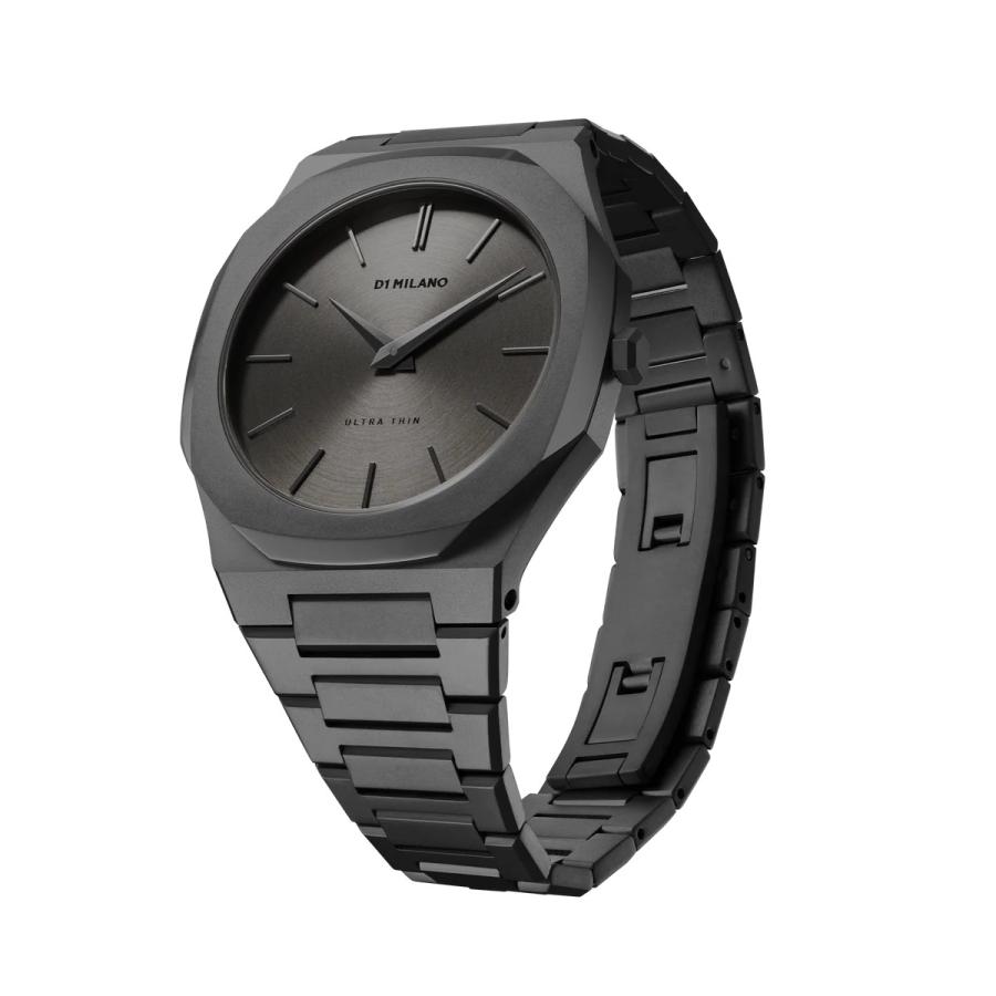 D1 MILANO ディーワンミラノ UTBJ22 正規品 ULTRA THIN ウルトラシン アントラチーテ ANTRACITE 5気圧防水 バタフライ型留具 ステンレススチール 薄型 グレーの画像