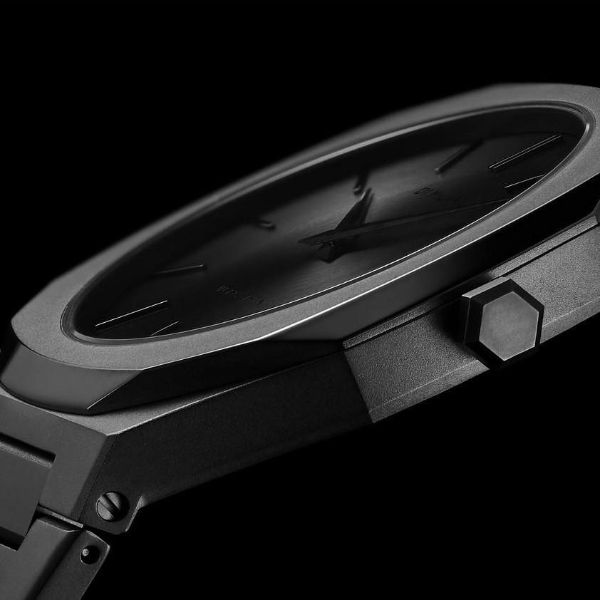 D1 MILANO ディーワンミラノ UTBJ22 正規品 ULTRA THIN ウルトラシン アントラチーテ ANTRACITE 5気圧防水 バタフライ型留具 ステンレススチール 薄型 グレーの画像