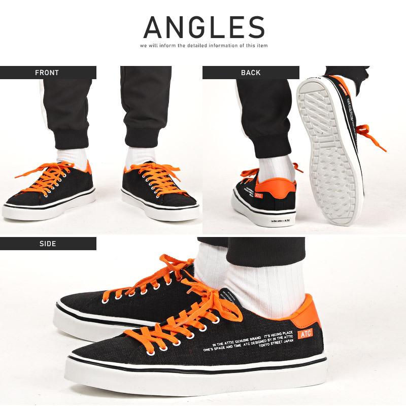 セール スニーカー メンズ シューズ 紳士靴 ローカット キャンバス プリント 靴 サイド ロゴ ビター系 |  | 11