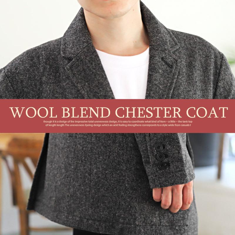 チェスターコート メンズ アウター チェック柄 千鳥柄 総柄 メルトンウール ロング丈 コート |  | 20