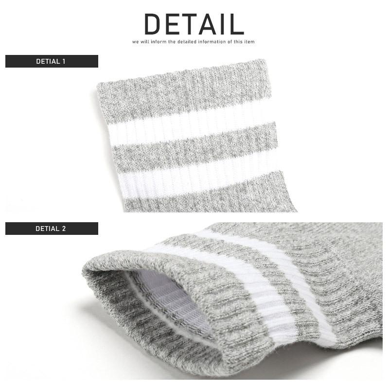 靴下 メンズ ソックス 小物 ギフト リブライン 2本ライン リブ ライン クルーソックス ビター系 |  | 09