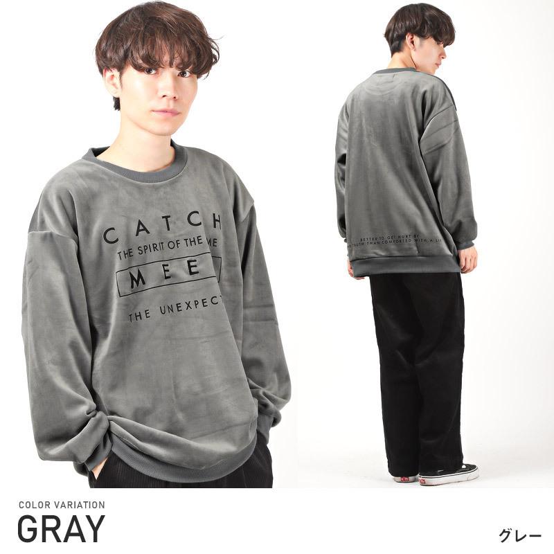 トレーナー メンズ トップス ストリート 韓国 韓国系 冬 秋 ビッグシルエット クルーネック プリント ロゴ スウェード |  | 11