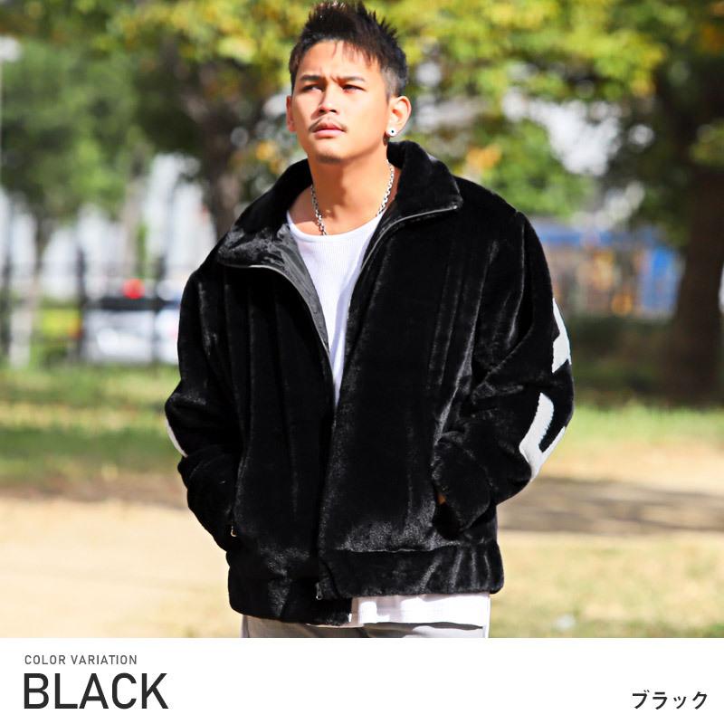 送料無料 ジャケット メンズ アウター 韓国 韓国系 ストリート 秋冬 暖か ロゴ フェイクファー ビッグシルエット 17 Clothes Unit 通販 Yahoo ショッピング