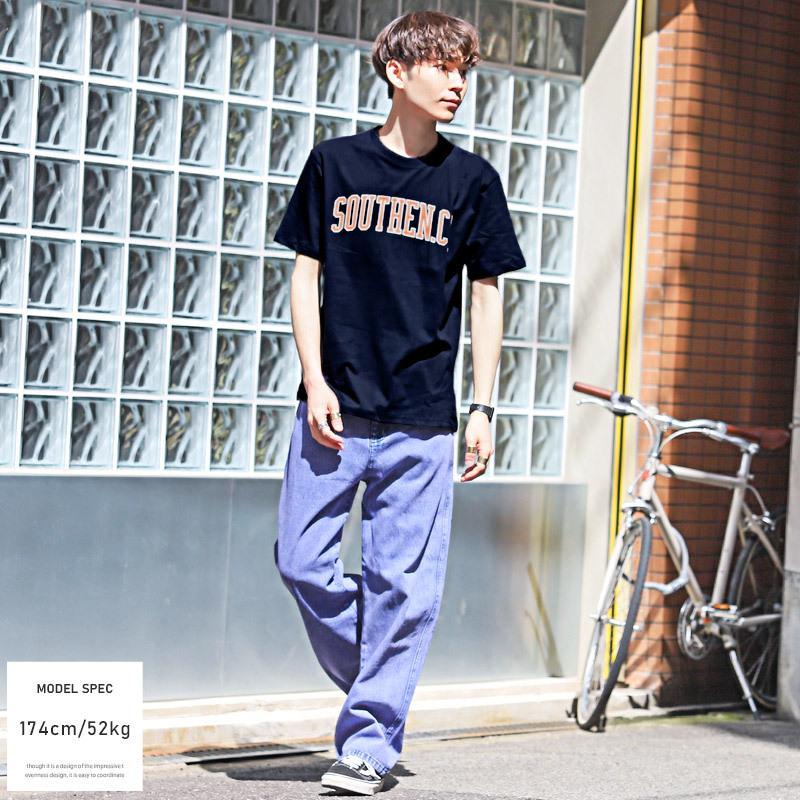 Tシャツ メンズ トップス 韓国 韓国系 アメカジ 夏 カジュアル カットソー プリント ロゴ カレッジ 半袖 1495 Clothes Unit 通販 Yahoo ショッピング