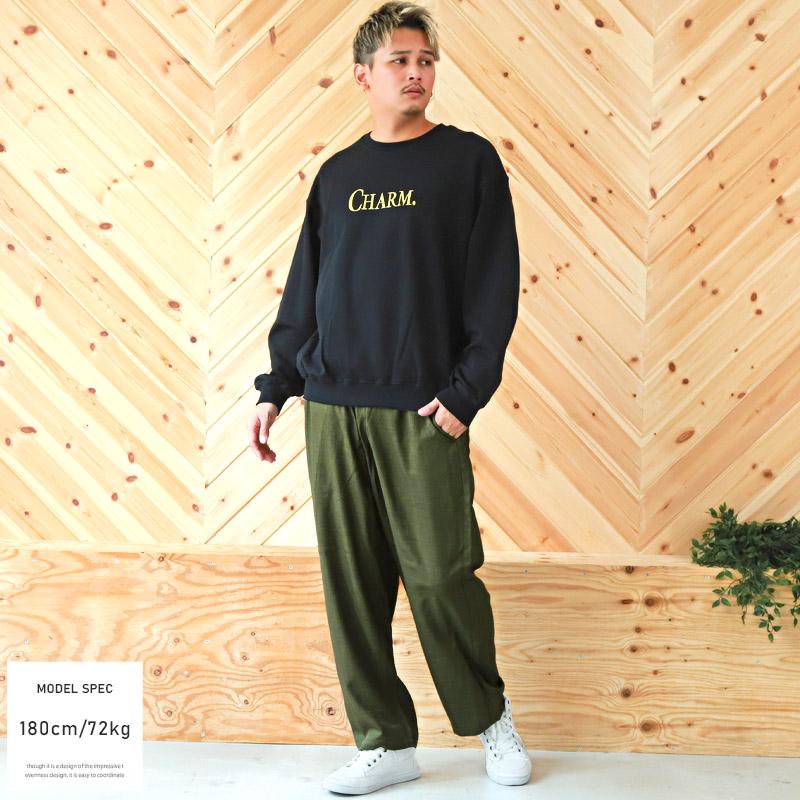 ワイドパンツ メンズ ボトムス ポリトロ イージーパンツ テーパード 無地 ルーズ |  | 05