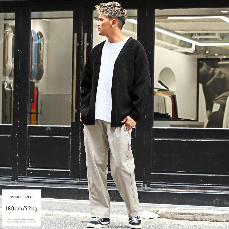 セール 送料無料 カーディガン メンズ トップス 畦編み ニット 無地 ルーズ ストリート |  | 11