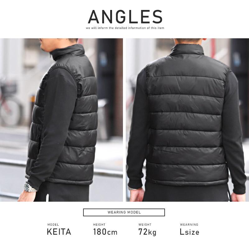 中綿ベスト メンズ アウター ダウンタッチ 高密度 ナイロン 暖か スタンドカラー |  | 12