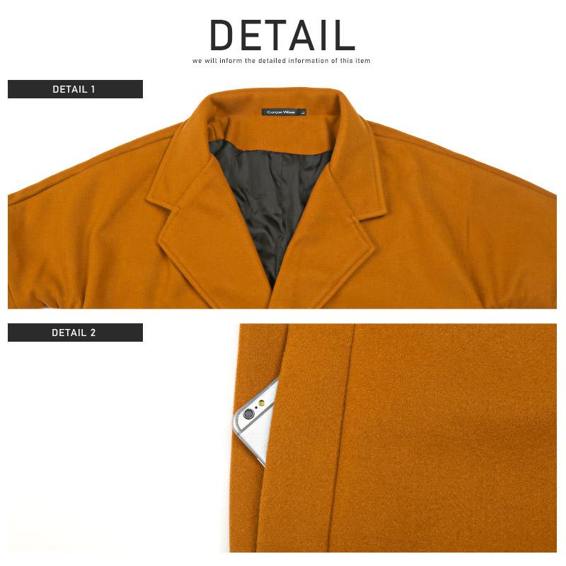 セール ▲送料無料▲ チェスターコート メンズ アウター ロング丈 ウールライク 大人 秋冬 |  | 11