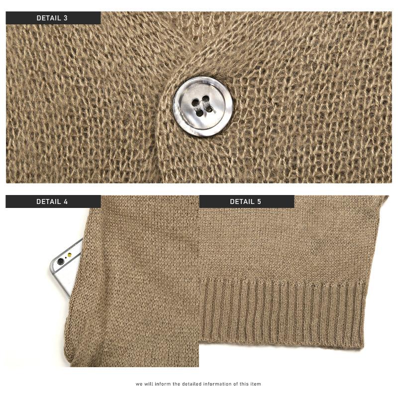 セール カーディガン メンズ トップス ニット モヘアライク 起毛 無地 春秋 |  | 14