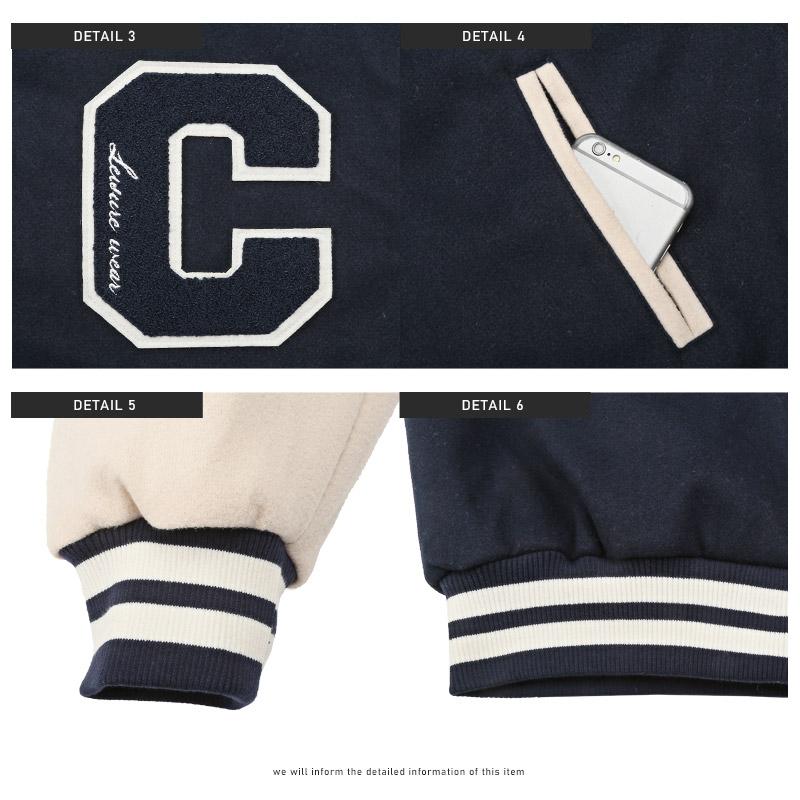 セール ▲送料無料▲ スタジャン メンズ アウター ブルゾン ウールライク サガラ刺繍 秋冬 |  | 20