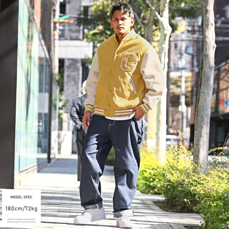 セール ▲送料無料▲ スタジャン メンズ アウター ブルゾン ウールライク サガラ刺繍 秋冬 |  | 14