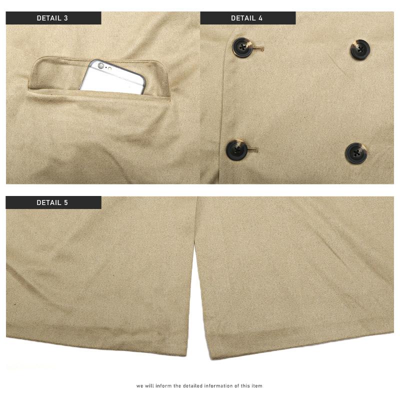 セール ジレ ベスト メンズ トップス スウェード ダブル ロング丈 無地 |  | 11