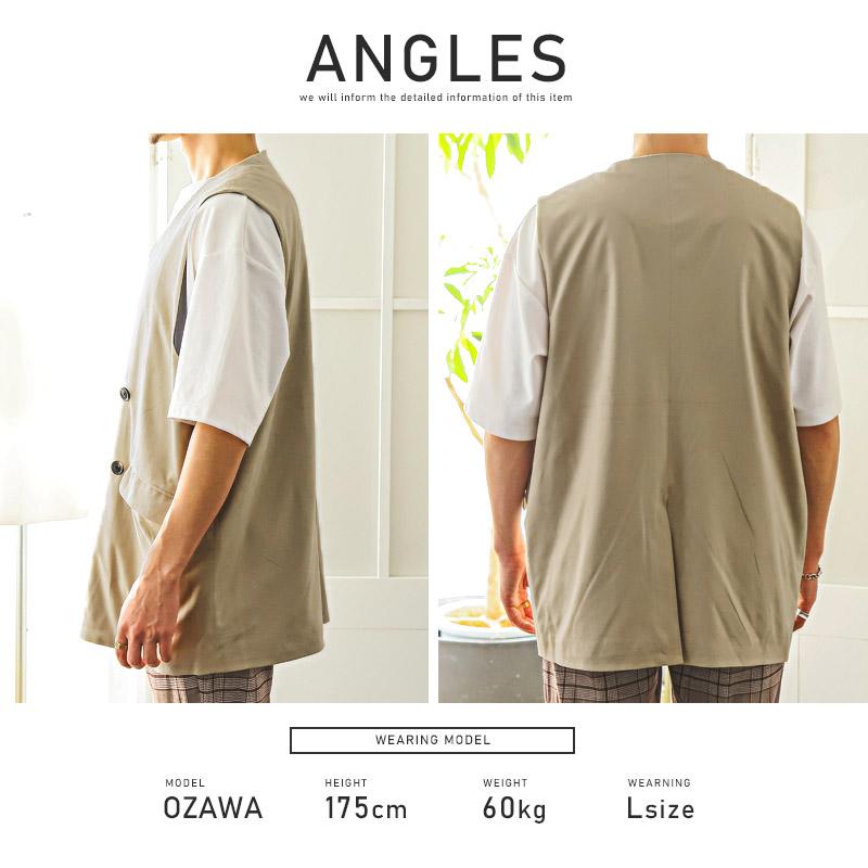 セール ジレ ベスト メンズ トップス スウェード ダブル ロング丈 無地 |  | 09