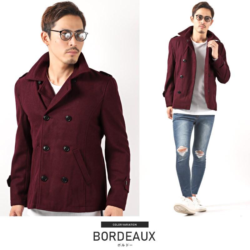 ピーコート Pコート メンズ ジャケット コート ウール ビター系 Bitter 冬 メルトンウールpコート ウールコート メルトン ショート丈 アウター 無地 秋冬 Pm 7778 Clothes Unit 通販 Yahoo ショッピング