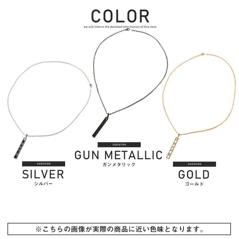 ▲メール便対象▲ ネックレス メンズ アクセサリー ローマ数字 プレート スティック ペンダント シンプル 小物 |  | 01