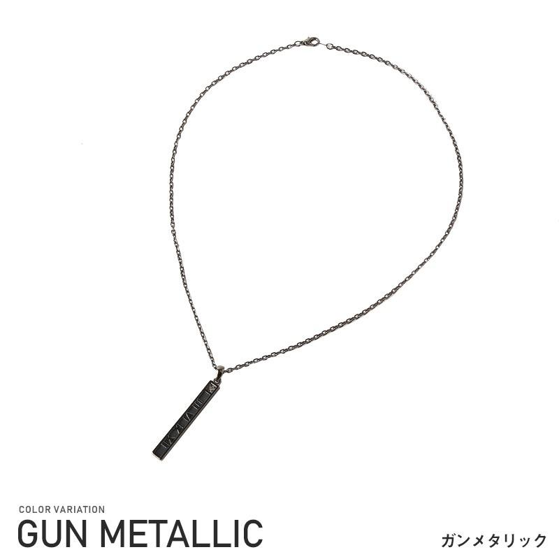 ▲メール便対象▲ ネックレス メンズ アクセサリー ローマ数字 プレート スティック ペンダント シンプル 小物 |  | 06