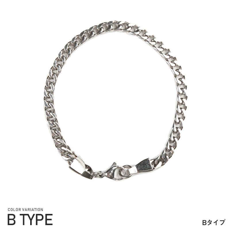 ▲メール便対象▲ ブレスレット メンズ チェーン ステンレス アクセサリー 喜平 フォックステール 大人 |  | 08