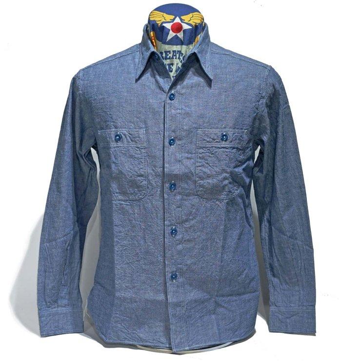 バズリクソンズ BUZZRICKSON'S 長袖シャンブレーシャツ・BR25995 BLUE