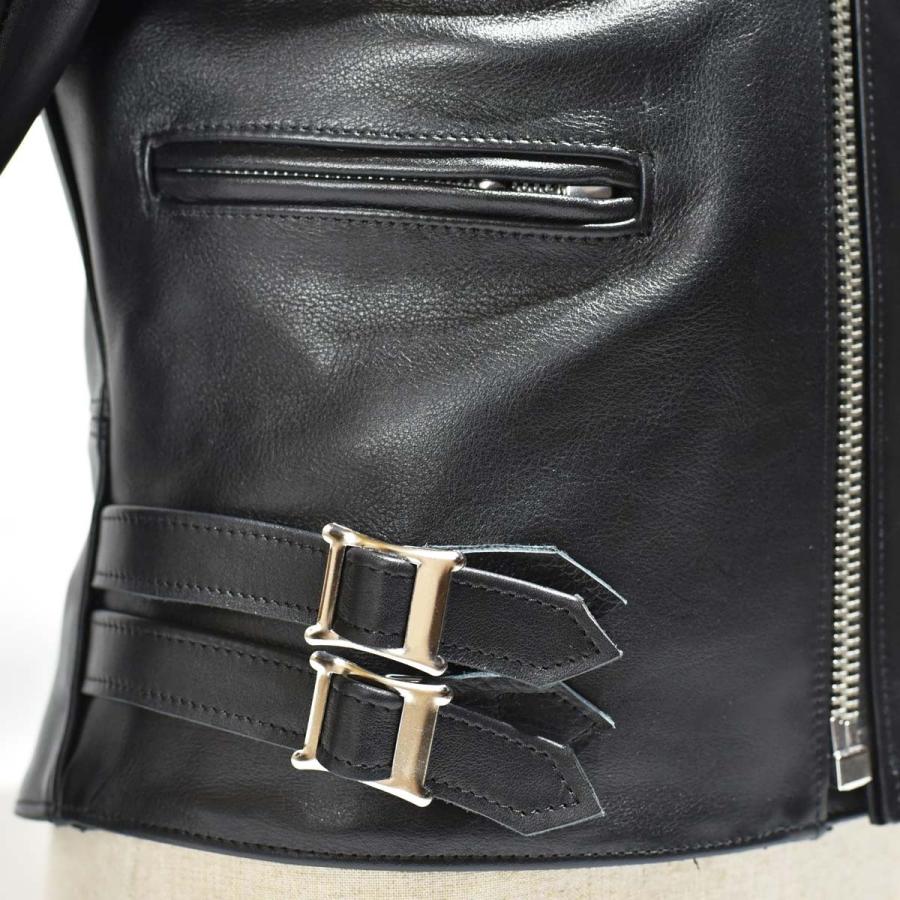 666 LEATHER WARE (666レザーウエア）レザージャケット ライダース・LJM-1 U.K.Side Belt Riders Jacket　STEERHIDEの画像