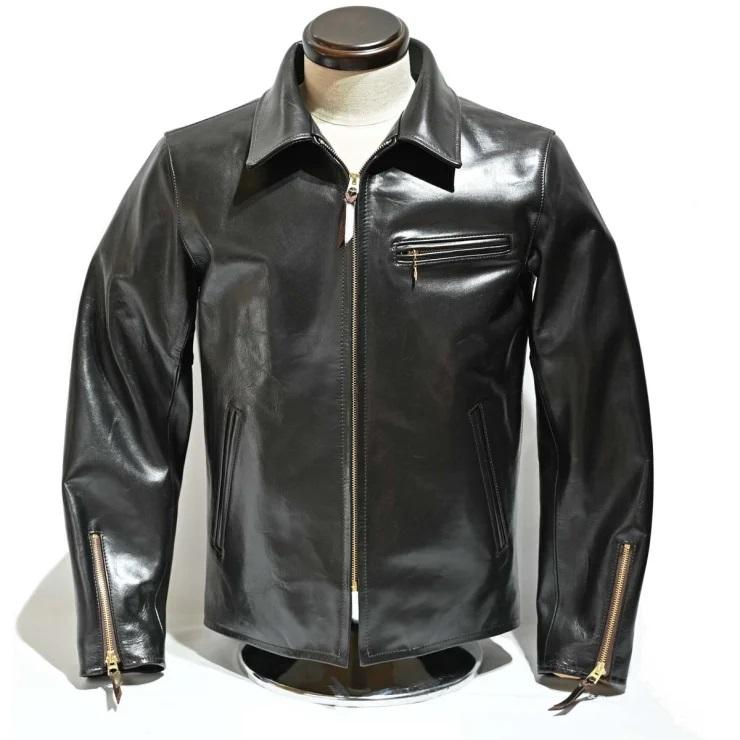 専用ワイツーレザー　シングルライダースジャケット　44 牛革　ブラック Y'2 LEATHER ワイツーレザー シングル ライダース HR-42 (44サイズ