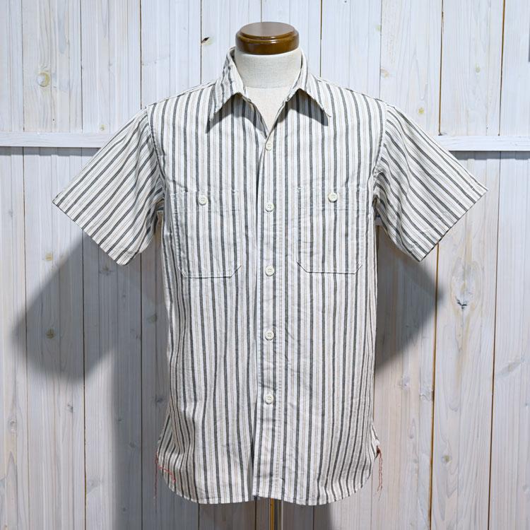 Sugarcane パターンプリント 半袖シャツ L ブラック/ホワイト SUGAR CANE シュガーケーン 半袖シャツ ワークシャツ・SC39730 COTTON