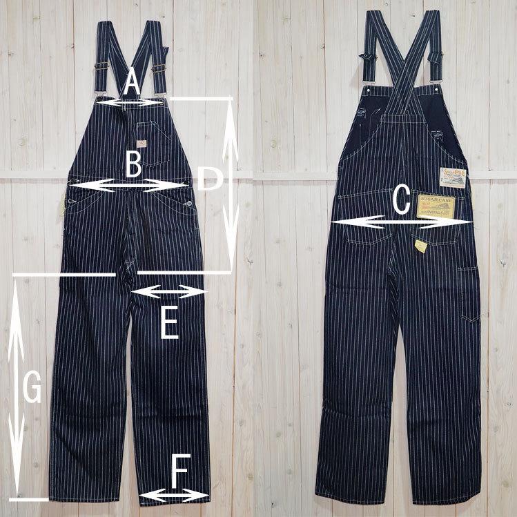 SUGAR CANE シュガーケーン SUGARCANE デニム オーバーオール SUGAR CANE シュガーケーン SUGARCANE デニム オーバーオール