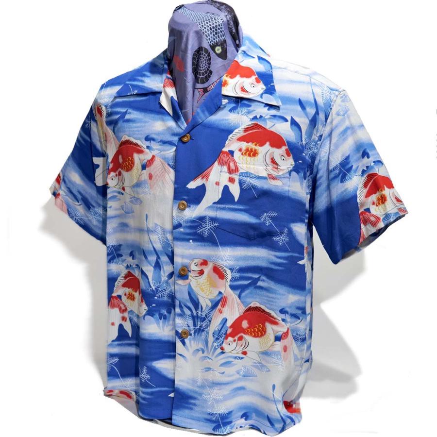 SUN SURF / アロハシャツ/L/レーヨン/BLU/総柄/SS38802 SUN SURF サンサーフ SUNSURF アロハシャツ 半袖ハワイアンシャツ 和柄